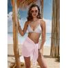 image:imageEkouaer Womens Short Sarongs Chiffon Cover Ups Sheer Bikini Wraps for Swimwear S3XLPeach Pink
