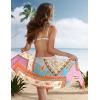 image:imageEkouaer Womens Short Sarongs Chiffon Cover Ups Sheer Bikini Wraps for Swimwear S3XLPink Ethnic Style