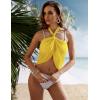 image:imageEkouaer Womens Short Sarongs Chiffon Cover Ups Sheer Bikini Wraps for Swimwear S3XLYellow