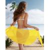 image:imageEkouaer Womens Short Sarongs Chiffon Cover Ups Sheer Bikini Wraps for Swimwear S3XLYellow