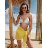 image:imageEkouaer Womens Short Sarongs Chiffon Cover Ups Sheer Bikini Wraps for Swimwear S3XLYellow