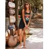 image:imageEkouaer Womens Sleeveless Swimwear Coverups TShirt Beach Dress Tank Bikini Cover Up with PrintAblacktropical Trees