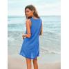 image:imageEkouaer Womens Sleeveless Swimwear Coverups TShirt Beach Dress Tank Bikini Cover Up with PrintAbluecoconut Palm