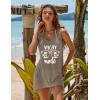image:imageEkouaer Womens Sleeveless Swimwear Coverups TShirt Beach Dress Tank Bikini Cover Up with PrintAbrownglasses