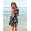 image:imageEkouaer Womens Sleeveless Swimwear Coverups TShirt Beach Dress Tank Bikini Cover Up with PrintBlack