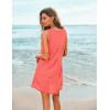 image:imageEkouaer Womens Sleeveless Swimwear Coverups TShirt Beach Dress Tank Bikini Cover Up with PrintBorangepink