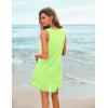 image:imageEkouaer Womens Sleeveless Swimwear Coverups TShirt Beach Dress Tank Bikini Cover Up with PrintByellow