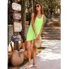 image:imageEkouaer Womens Sleeveless Swimwear Coverups TShirt Beach Dress Tank Bikini Cover Up with PrintByellow
