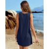 image:imageEkouaer Womens Sleeveless Swimwear Coverups TShirt Beach Dress Tank Bikini Cover Up with PrintNavy