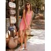 image:imageEkouaer Womens Sleeveless Swimwear Coverups TShirt Beach Dress Tank Bikini Cover Up with PrintOrange Pink