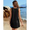 image:imageEkouaer Womens Sleeveless Swimwear Coverups TShirt Beach Dress Tank Bikini Cover Up with PrintP Black