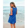 image:imageEkouaer Womens Sleeveless Swimwear Coverups TShirt Beach Dress Tank Bikini Cover Up with PrintPure Royal Blue