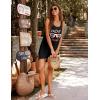 image:imageEkouaer Womens Sleeveless Swimwear Coverups TShirt Beach Dress Tank Bikini Cover Up with PrintSunglasses Palm Tree
