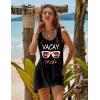 image:imageEkouaer Womens Sleeveless Swimwear Coverups TShirt Beach Dress Tank Bikini Cover Up with PrintSunglasses Palm Tree