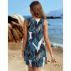 image:imageEkouaer Womens Sleeveless Swimwear Coverups TShirt Beach Dress Tank Bikini Cover Up with PrintTropical Leaf