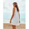 image:imageEkouaer Womens Sleeveless Swimwear Coverups TShirt Beach Dress Tank Bikini Cover Up with PrintWhite