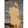 image:imageEkouaer Womens Swimsuit Beach Cover Up Short Sleeve Cover Ups for Swimwear Bathing Suit Coverups SXXXLApricot
