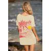 image:imageEkouaer Womens Swimsuit Beach Cover Up Short Sleeve Cover Ups for Swimwear Bathing Suit Coverups SXXXLBeige Beach