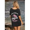 image:imageEkouaer Womens Swimsuit Beach Cover Up Short Sleeve Cover Ups for Swimwear Bathing Suit Coverups SXXXLBlack California