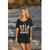 image:imageEkouaer Womens Swimsuit Beach Cover Up Short Sleeve Cover Ups for Swimwear Bathing Suit Coverups SXXXLBlack Hola