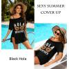 image:imageEkouaer Womens Swimsuit Beach Cover Up Short Sleeve Cover Ups for Swimwear Bathing Suit Coverups SXXXLBlack Hola