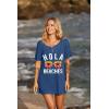 image:imageEkouaer Womens Swimsuit Beach Cover Up Short Sleeve Cover Ups for Swimwear Bathing Suit Coverups SXXXLBlue Hola