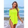 image:imageEkouaer Womens Swimsuit Beach Cover Up Short Sleeve Cover Ups for Swimwear Bathing Suit Coverups SXXXLFluorescence Yellow
