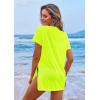 image:imageEkouaer Womens Swimsuit Beach Cover Up Short Sleeve Cover Ups for Swimwear Bathing Suit Coverups SXXXLFluorescence Yellow