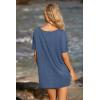 image:imageEkouaer Womens Swimsuit Beach Cover Up Short Sleeve Cover Ups for Swimwear Bathing Suit Coverups SXXXLGray Blue