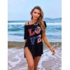 image:imageEkouaer Womens Swimsuit Beach Cover Up Short Sleeve Cover Ups for Swimwear Bathing Suit Coverups SXXXLNational Flag Print