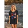 image:imageEkouaer Womens Swimsuit Beach Cover Up Short Sleeve Cover Ups for Swimwear Bathing Suit Coverups SXXXLNational Flag Print