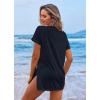 image:imageEkouaer Womens Swimsuit Beach Cover Up Short Sleeve Cover Ups for Swimwear Bathing Suit Coverups SXXXLNavy Blue