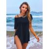 image:imageEkouaer Womens Swimsuit Beach Cover Up Short Sleeve Cover Ups for Swimwear Bathing Suit Coverups SXXXLNavy Blue