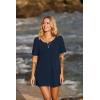 image:imageEkouaer Womens Swimsuit Beach Cover Up Short Sleeve Cover Ups for Swimwear Bathing Suit Coverups SXXXLNavy Blue