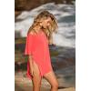 image:imageEkouaer Womens Swimsuit Beach Cover Up Short Sleeve Cover Ups for Swimwear Bathing Suit Coverups SXXXLOrange Pink