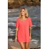 image:imageEkouaer Womens Swimsuit Beach Cover Up Short Sleeve Cover Ups for Swimwear Bathing Suit Coverups SXXXLOrange Pink