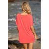 image:imageEkouaer Womens Swimsuit Beach Cover Up Short Sleeve Cover Ups for Swimwear Bathing Suit Coverups SXXXLOrange Pink