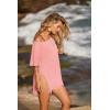 image:imageEkouaer Womens Swimsuit Beach Cover Up Short Sleeve Cover Ups for Swimwear Bathing Suit Coverups SXXXLPink