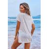 image:imageEkouaer Womens Swimsuit Beach Cover Up Short Sleeve Cover Ups for Swimwear Bathing Suit Coverups SXXXLWhite