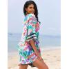 image:imageEkouaer Womens Swimsuit Cover Up 34 Bell Sleeve Beachwear Coverups Deep VNeck Bikini Beach Dress S3XLY Fantasy Vacation Multi