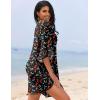 image:imageEkouaer Womens Swimsuit Cover Up 34 Bell Sleeve Beachwear Coverups Deep VNeck Bikini Beach Dress S3XLZ Black Cherry