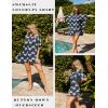 image:imageEkouaer Womens Swimsuit Cover Up 34 Sleeve Beachwear Bikini Coverups Button Down Oversized Cover Up Shirt S3XLGreen White Floral