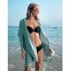 image:imageEkouaer Womens Swimsuit Cover Up 34 Sleeve Beachwear Bikini Coverups Button Down Oversized Cover Up Shirt S3XLLight Green
