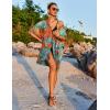 image:imageEkouaer Womens Swimsuit Cover Up 34 Sleeve Beachwear Bikini Coverups Button Down Oversized Cover Up Shirt S3XLPat5leaf