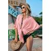 image:imageEkouaer Womens Swimsuit Cover Up 34 Sleeve Beachwear Bikini Coverups Button Down Oversized Cover Up Shirt S3XLPink