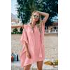 image:imageEkouaer Womens Swimsuit Cover Up 34 Sleeve Beachwear Bikini Coverups Button Down Oversized Cover Up Shirt S3XLPink