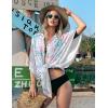 image:imageEkouaer Womens Swimsuit Cover Up 34 Sleeve Beachwear Bikini Coverups Button Down Oversized Cover Up Shirt S3XLPink Blue Water Color