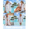 image:imageEkouaer Womens Swimsuit Cover Up 34 Sleeve Beachwear Bikini Coverups Button Down Oversized Cover Up Shirt S3XLPink Blue Water Color