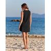 image:imageEkouaer Womens Swimsuit Cover Up Pleated Front Bathing Suit Coverups 2026 Casual Tank Beach Dress with Pockets S2XL1black