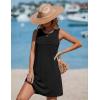 image:imageEkouaer Womens Swimsuit Cover Up Pleated Front Bathing Suit Coverups 2026 Casual Tank Beach Dress with Pockets S2XL1black